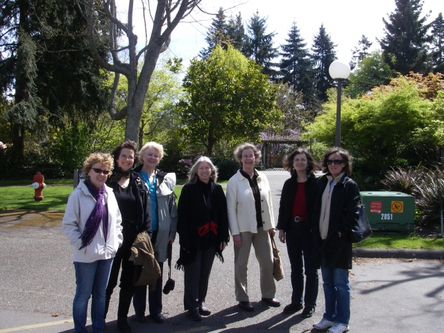 Finnerty Gardens, Victoria April 24, 2010
Linda Hay, Wynne Miles (Gorman), Ingrid Baker (de Jong), Sally OReilly, Shirley Sadlish (Mills), Alix Harvey (Frost), Susan Peel (Brown)