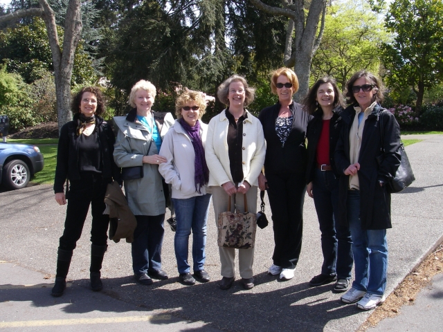 Finnerty Gardens, Victoria April 24, 2010 Linda Hay, Wynne Miles (Gorman), Ingrid Baker (de Jong), Cathy Mustafa (MacDonald), Shirley Sadlish (Mills), Alix Harvey (Frost), Susan Peel (Brown)
