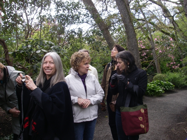 Finnerty Gardens, Victoria, April 24, 2010  Sally OReilly, Linda Hay, Wynne Miles (Gorman), Alix Harvey (Frost)