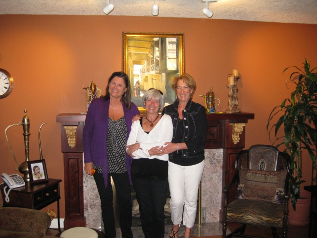 Pattie Robertson, Carol Alke (Drasching), Cathy Mustafa (MacDonald) on June 12, 2010 Victoria