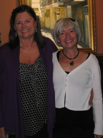 Pattie Robertson, Carol Alke (Drasching)at Cathys house on June 12, 2010.