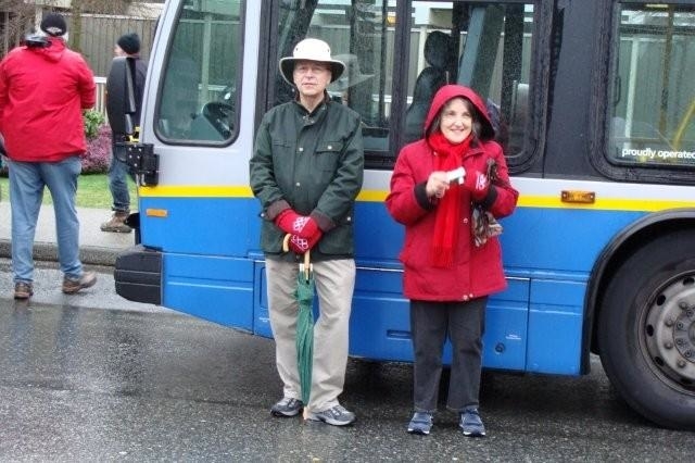 Teresa (Drabik) and Lewis James at the Olympic torch relay in North Vancouver on February 10