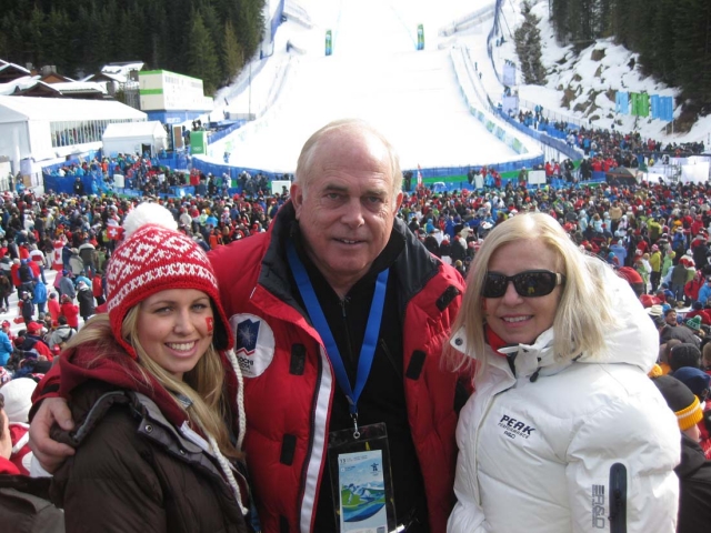 Mari Mathews, Paul Mathews and Linda Mathews (Brodie) at Mens Downhill