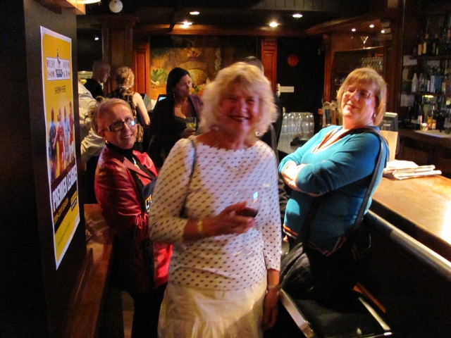 Leslie Belanger (Ross), Leslie Ritchie (Irvine), Bev Jaffray, with Pattie Robertson in background