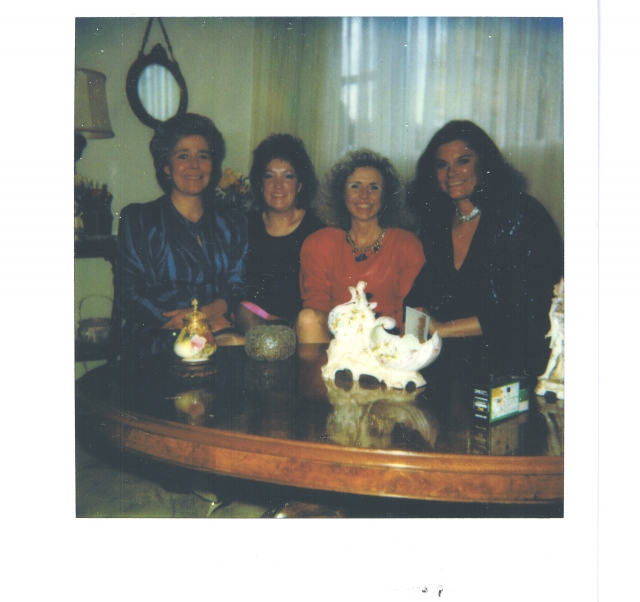 On the way to the 20th Reunion 1989 - Susan Martin (Nelson), Cathy MacDonald (Mustafa), Linda Brodie (Mathews), Pattie Robertson